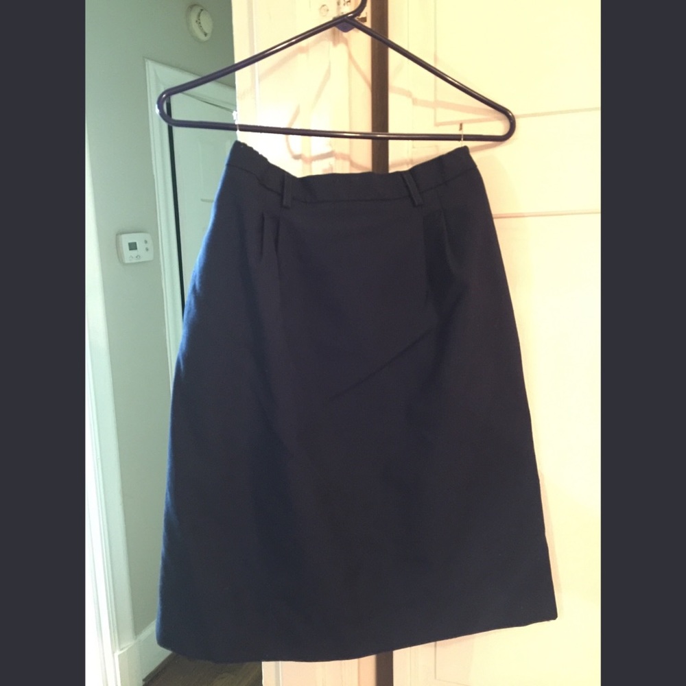 Vintage navy blue pencil skirt